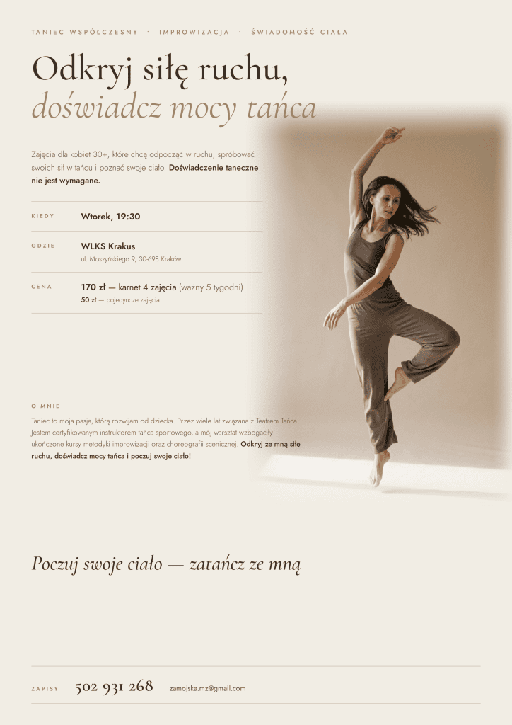 plakat taniec